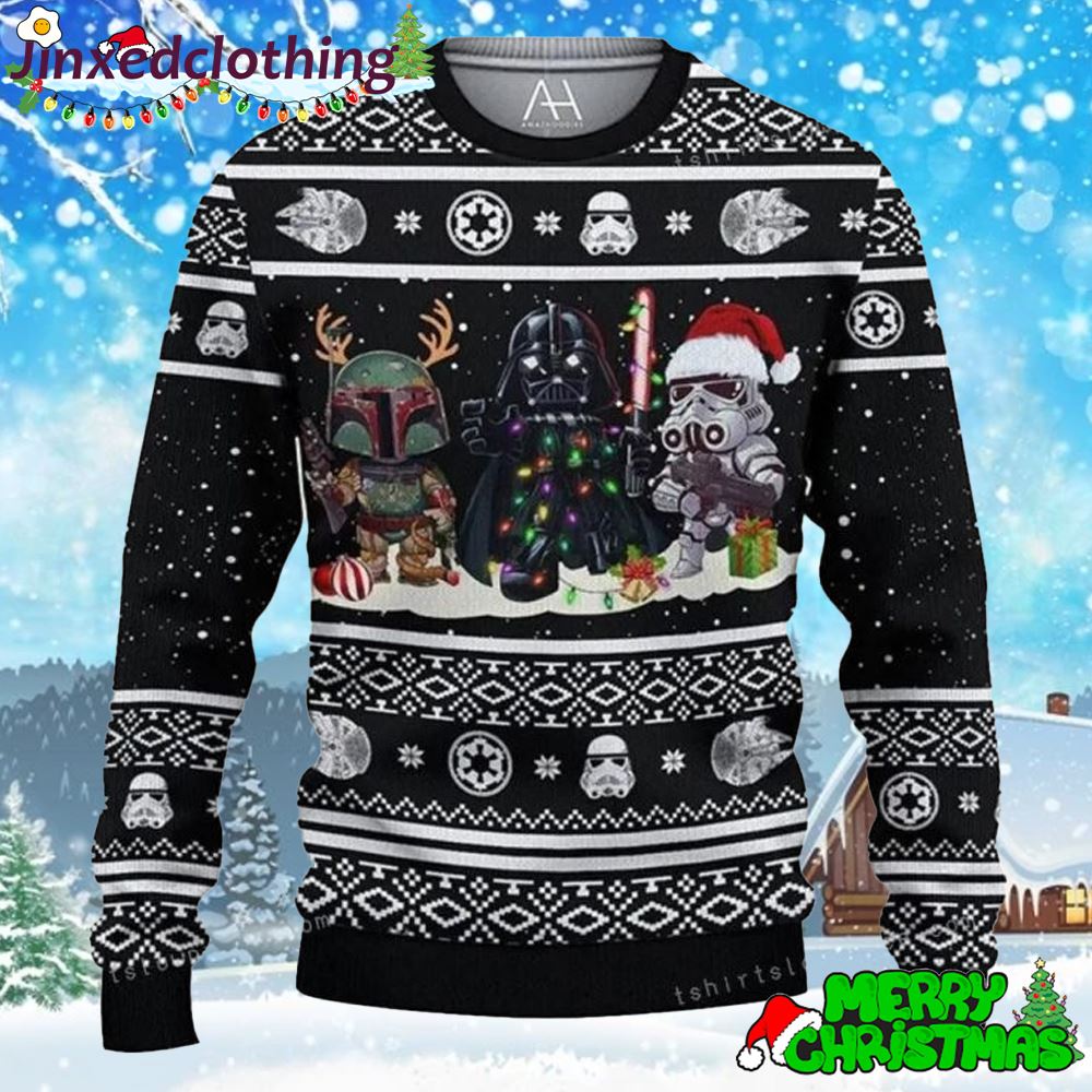 Star War Darth Vader Boba Fett Stormtrooper Ugly Sweater 